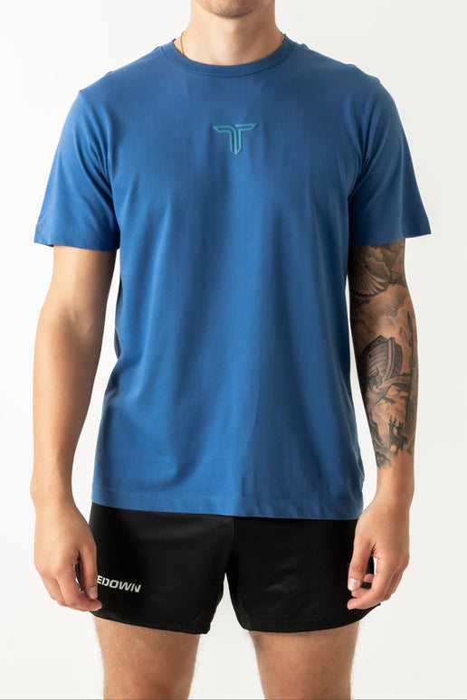 Essential T-Shirt - Blue Icon - Blue