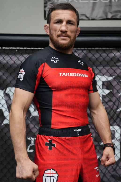 Merab Dvalishvili V2 Short-Sleeve Rashguard - Code Red