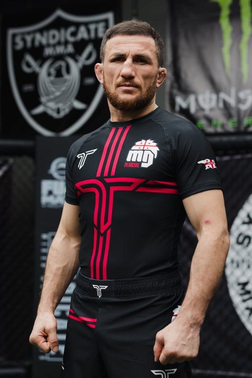 Merab Dvalishvili Short-Sleeve Rashguard - Black