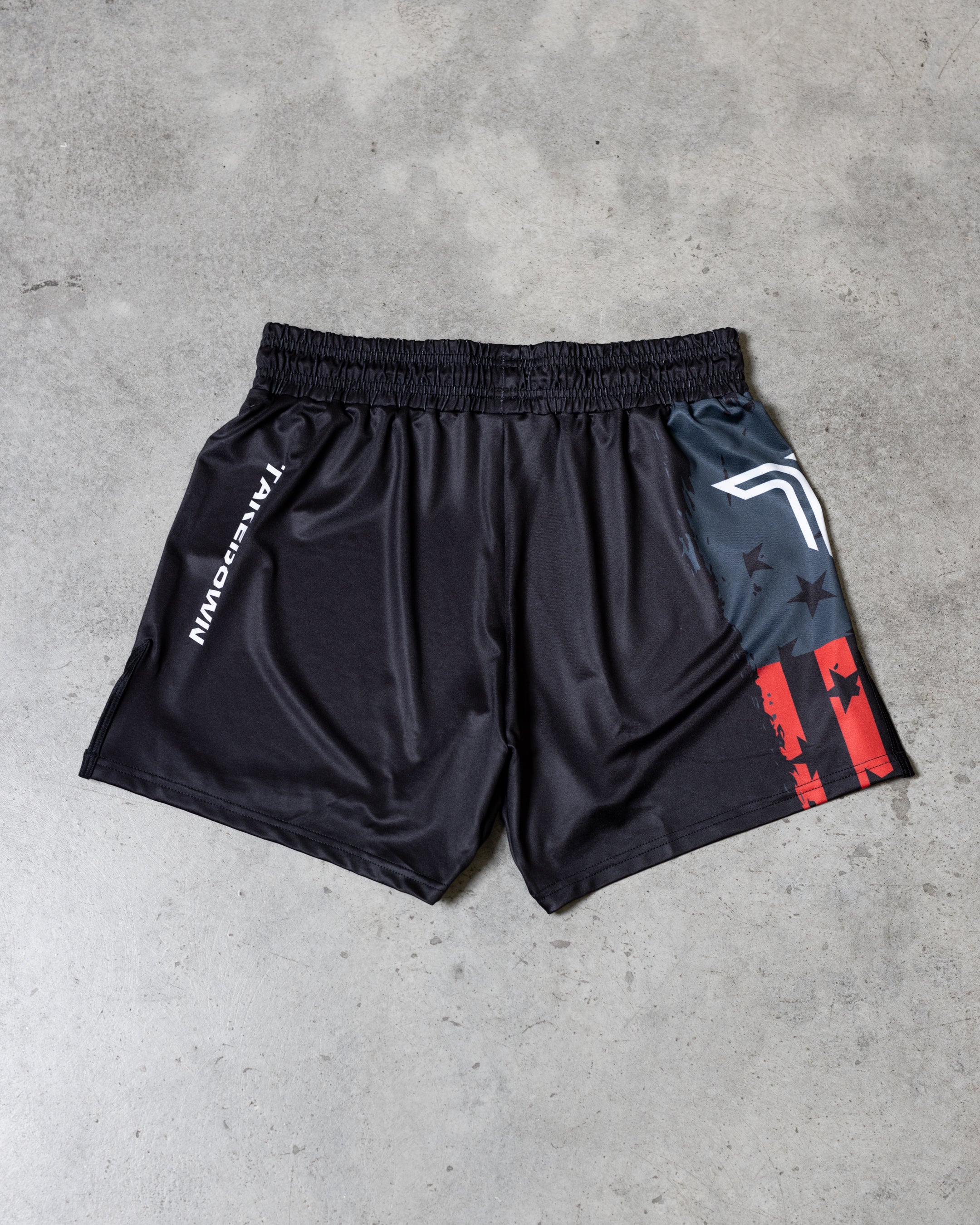 Youth Stars & Stripes Fight Shorts - Black