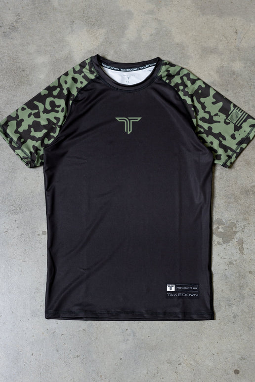 The Patriot Series V2 Short-Sleeve Rashguard - Marsh Green