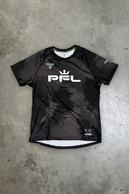 PFL Kaos Camo Walk Out Raglan Top - Black
