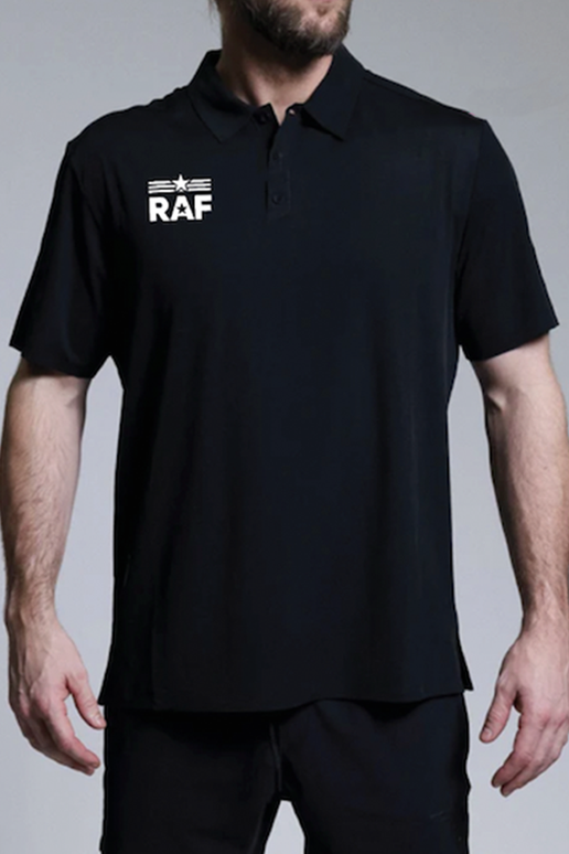 RAF Logo Tech Polo - Black