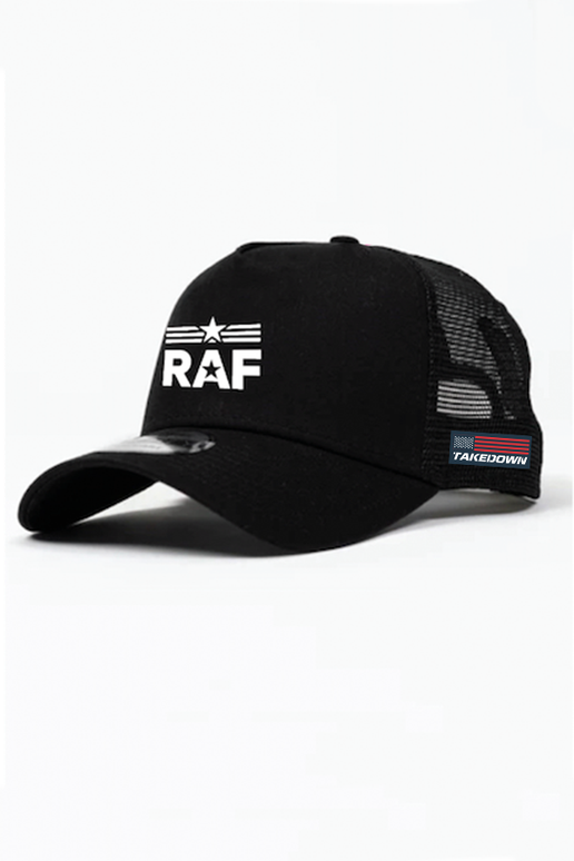 RAF Logo New Era Icon Trucker - Black/Black