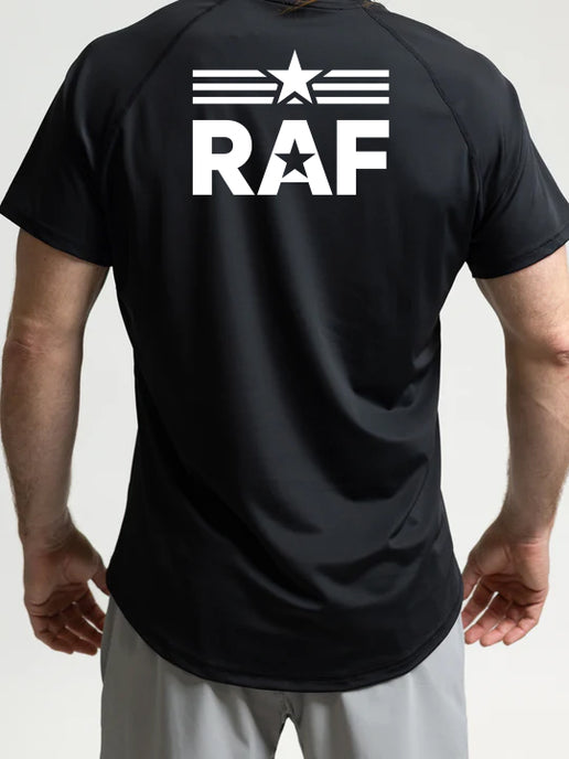 RAF Logo Intensity Performance Top - Black