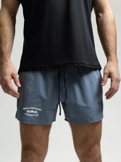 Real American Freestyle Intensity Training Shorts (5”Inseam) - Slate Blue