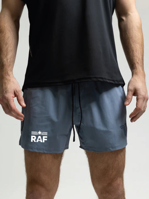 RAF Logo Intensity Training Shorts (5”Inseam) - Slate Blue