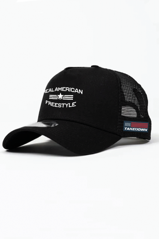 Real American Freestyle New Era Icon Trucker - Black/Black