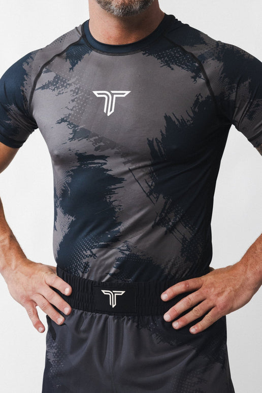 Kaos Camo Short-Sleeve Rashguard - Pirate Black
