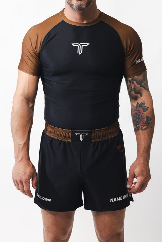 Ranked Jiu Jitsu Fight Kit (Fight Short & Rashguard Bundle) - Brown