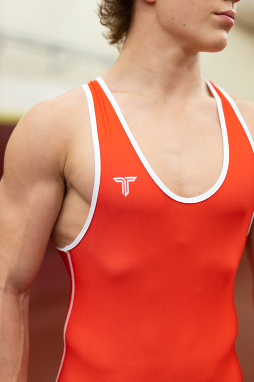 Red Essential Wrestling Singlet