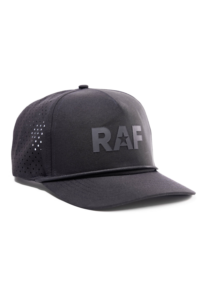 RAF Laser Cut Mesh Rope Hat – Black