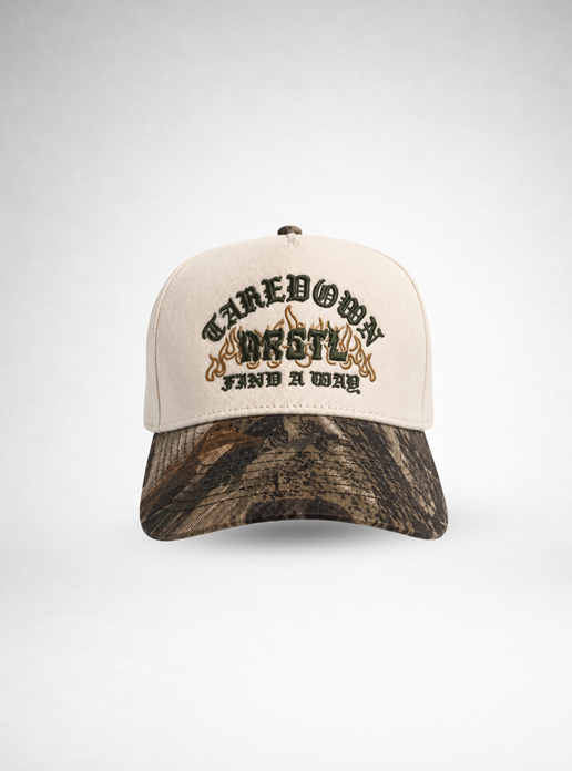 Hunter Camo A-Frame Snapback Hat - Green