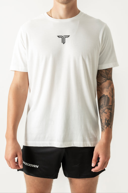 Essential T-Shirt - Black Icon - White