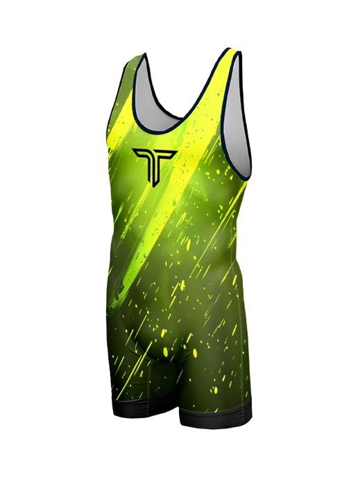 Acid Green Wrestling Singlet