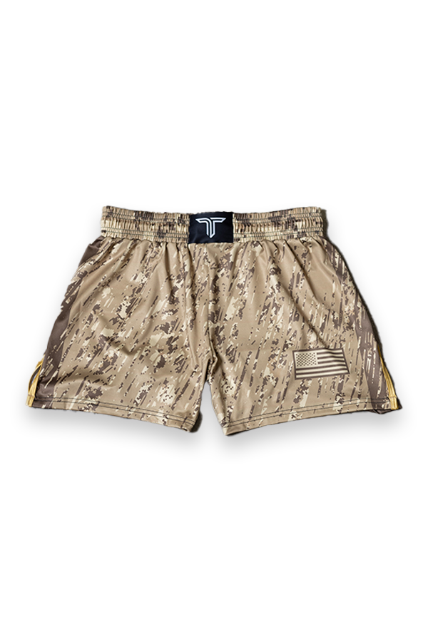 Youth The Patriot Series Fight Shorts - Desert Tan