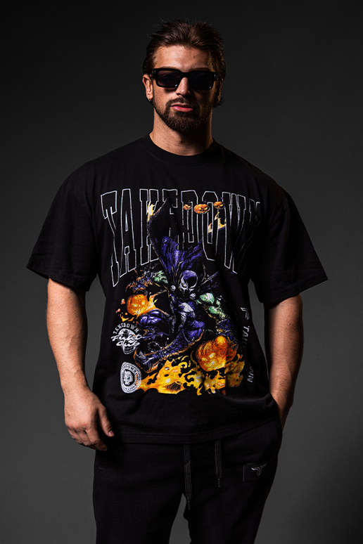 Halloween Knight Oversized T-Shirt - Black