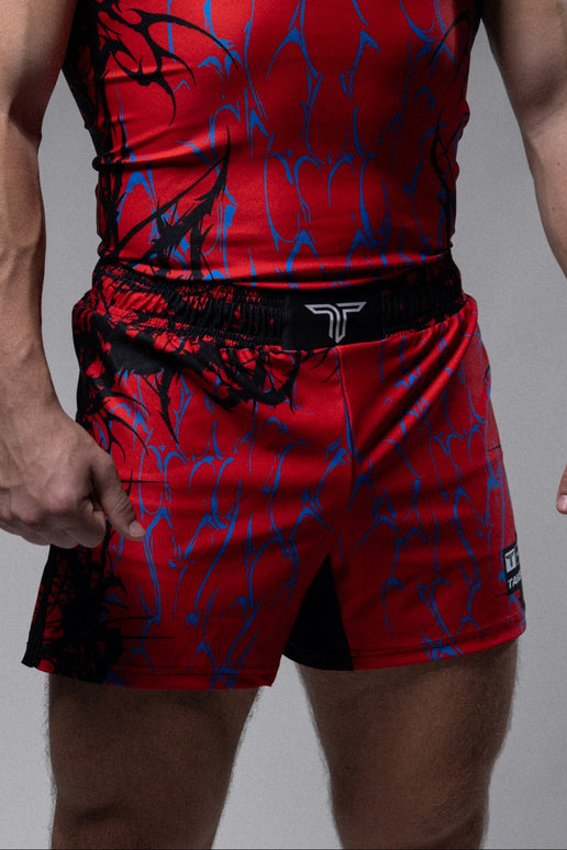 Symbiotek Fight Shorts (5” Inseam) - Red