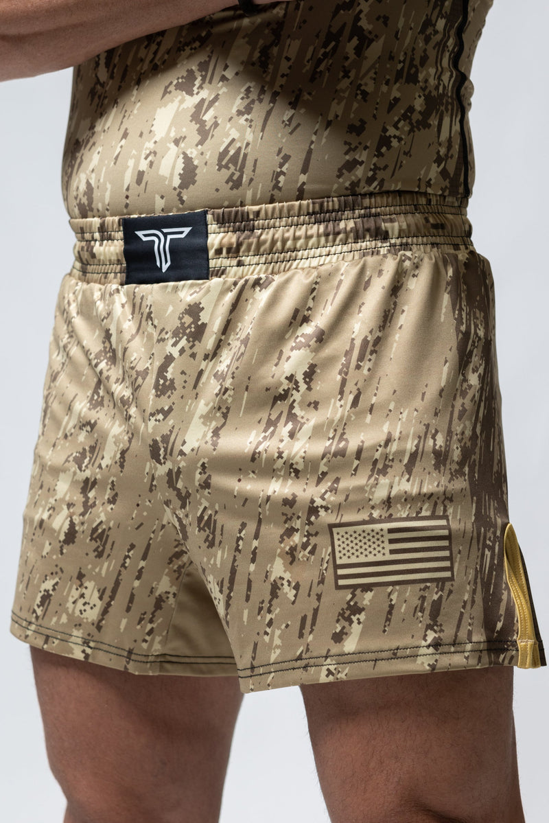 The Patriot Series Fight Shorts (5”&7“ Inseam) - Desert Tan