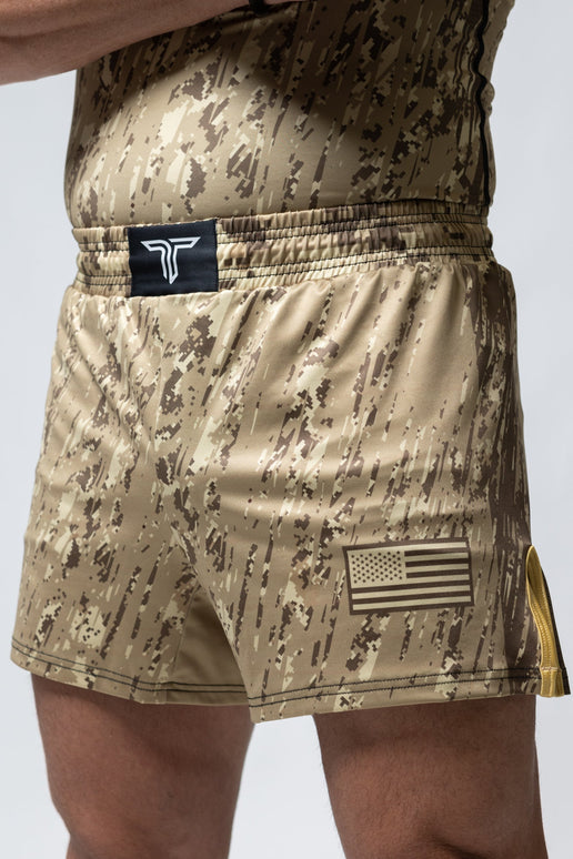 The Patriot Series Fight Shorts (5”&7“ Inseam) - Desert Tan