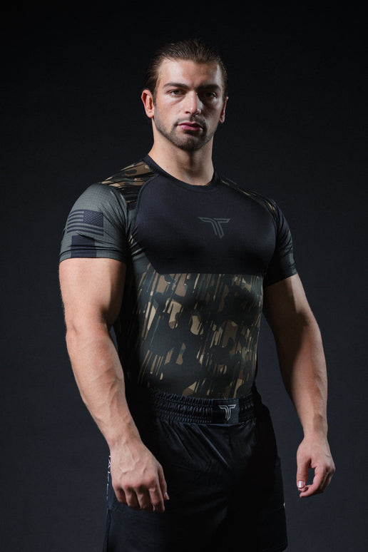 The Patriot Series Short-Sleeve Rashguard - Ranger Green