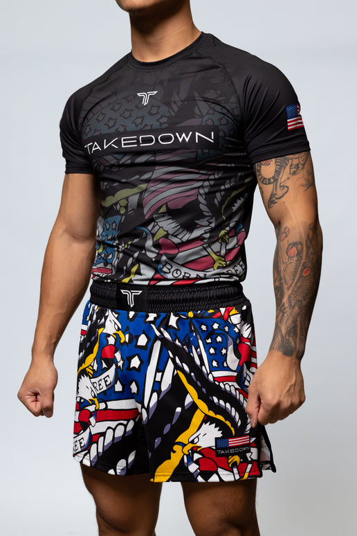 Star Spangled Fight Kit  (5 & 7” Fight Short & Rashguard Bundle)