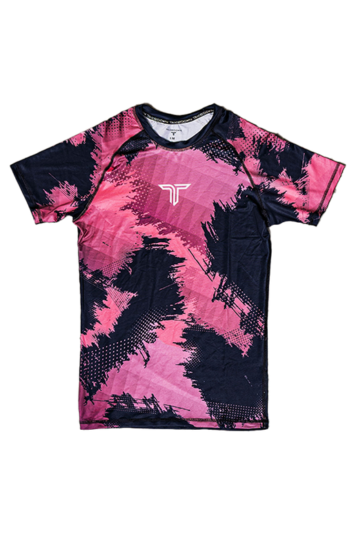 Youth Kaos Camo Short-Sleeve Rashguard - Watermelon