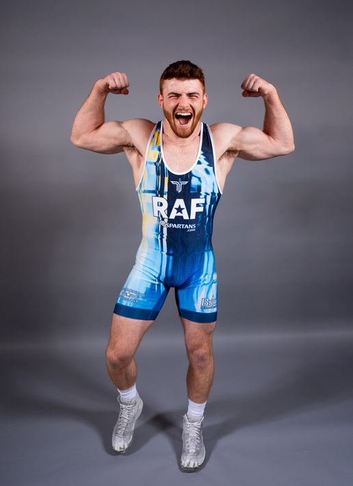 RAF11 Wrestling Men's Singlet - Blue