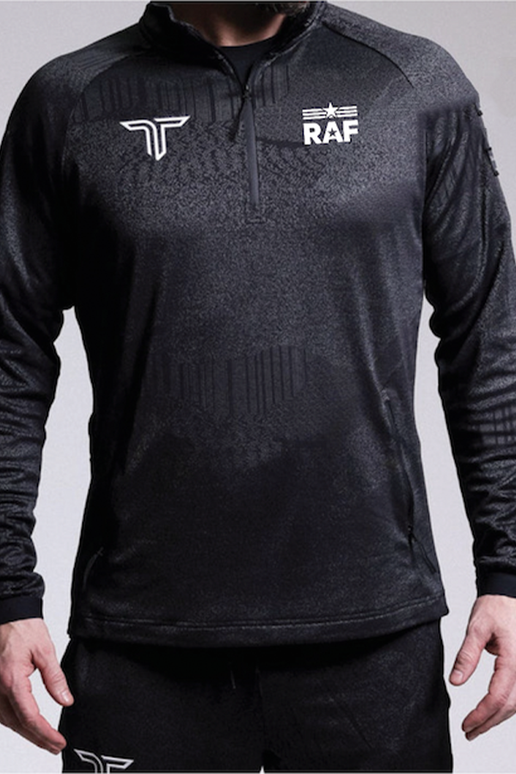 RAF Logo Night Vision Quarter Zip - Black