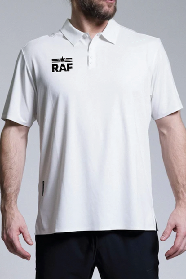 RAF Logo Tech Polo - White
