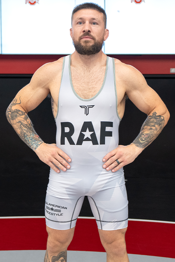 Real American Freestyle Wrestling Men's Singlet - Grey