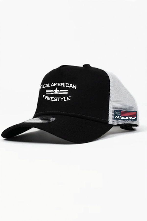 Real American Freestyle New Era Icon Trucker - Black/White