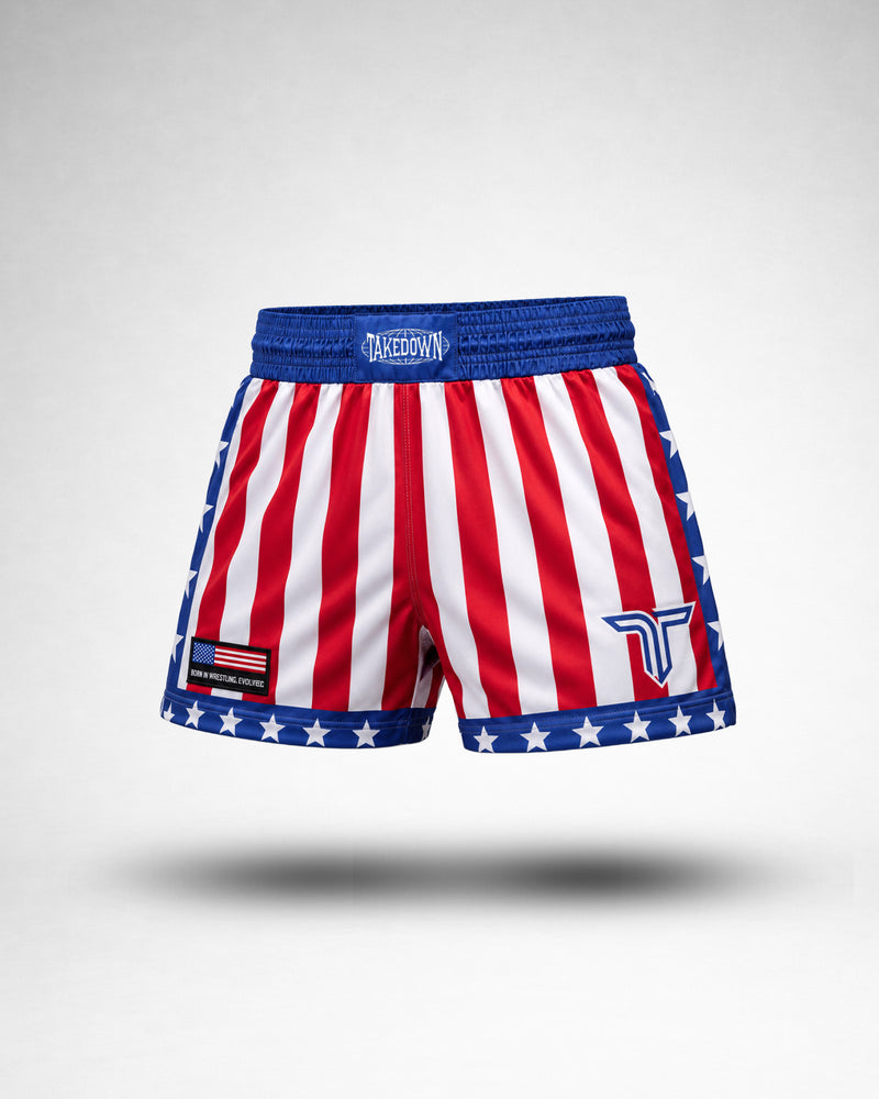 Freedom Stars and Stripes Men's 5”and 7” Fight Short