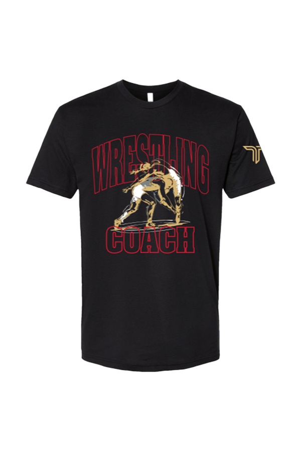 Team GA Wrestling Coach T-Shirt 07 - Black