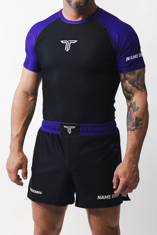 Ranked Jiu Jitsu Fight Kit (Fight Short & Rashguard Bundle) - Purple