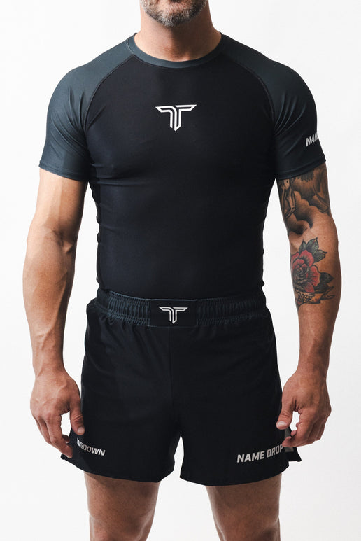 Ranked Jiu Jitsu Fight Kit (Fight Short & Rashguard Bundle) - Black