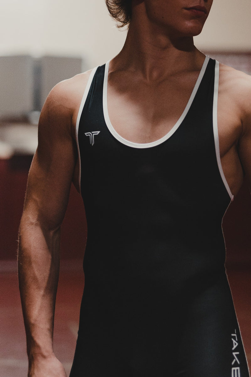 Black Essential Wrestling Singlet